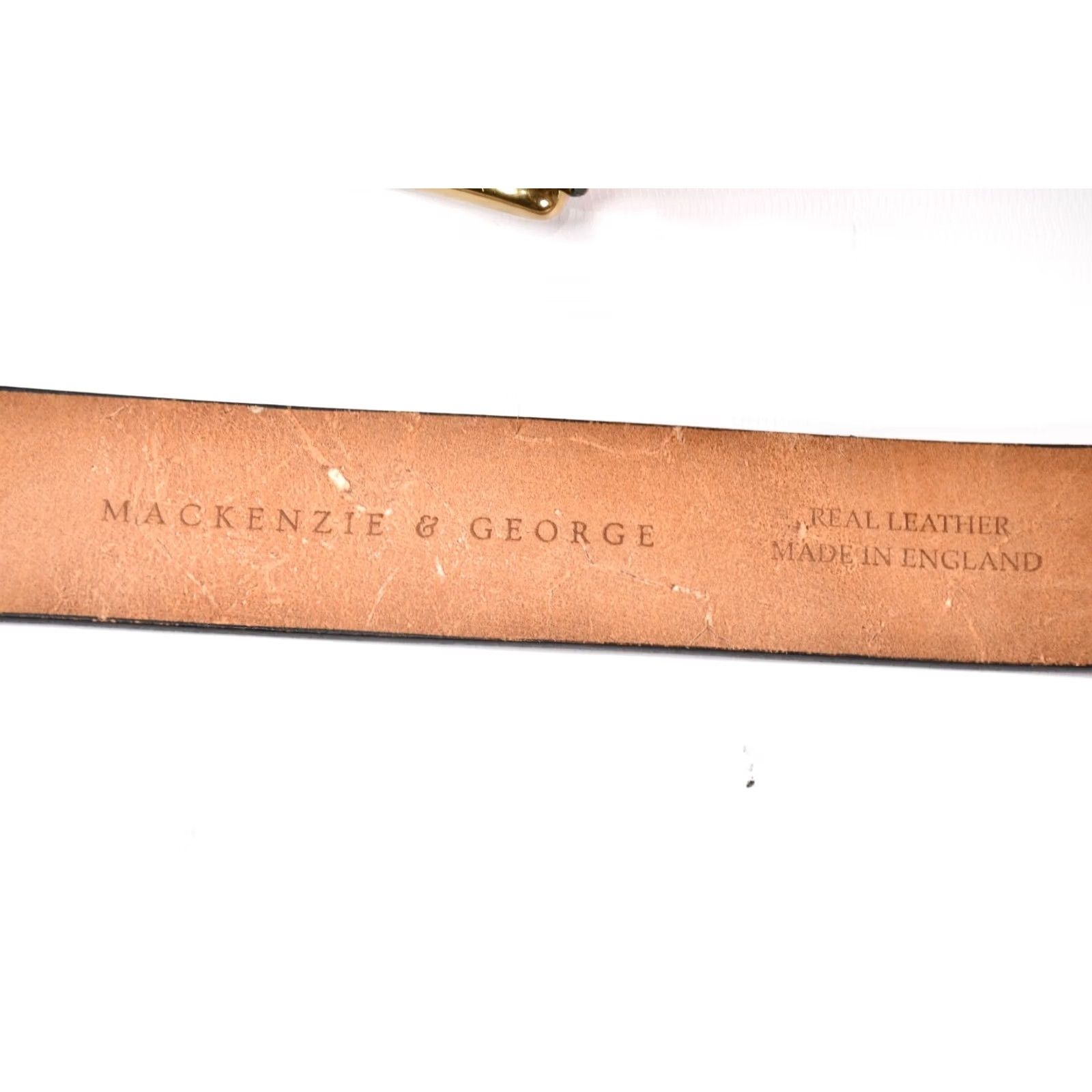George Mackenzie & George Leather Belt Brown Men's 34/86 Dress Belt Buckle Regular Vintage: No Size 34 - 3 Thumbnail