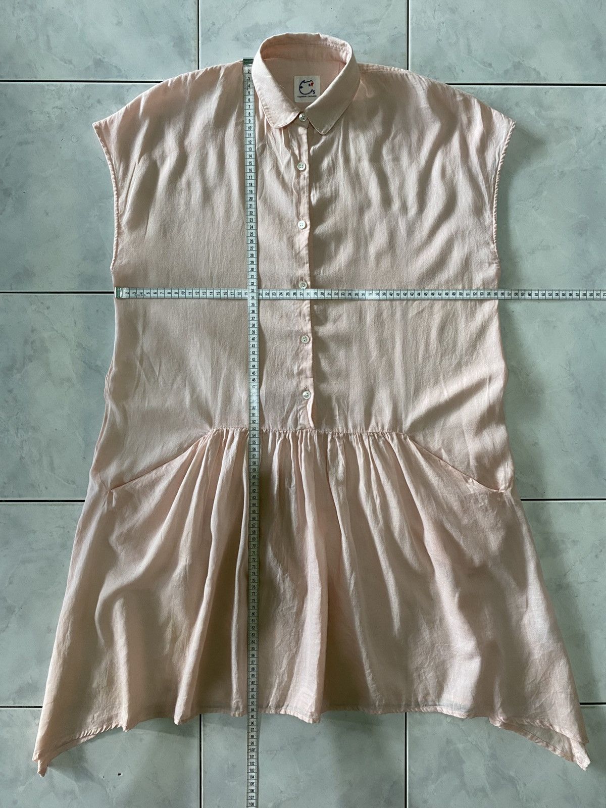 Tsumori Chisato Tsumori Chisato Soft Pink Sleeveless Tunic Dress Waist Tie Size ONE SIZE - 16 Thumbnail