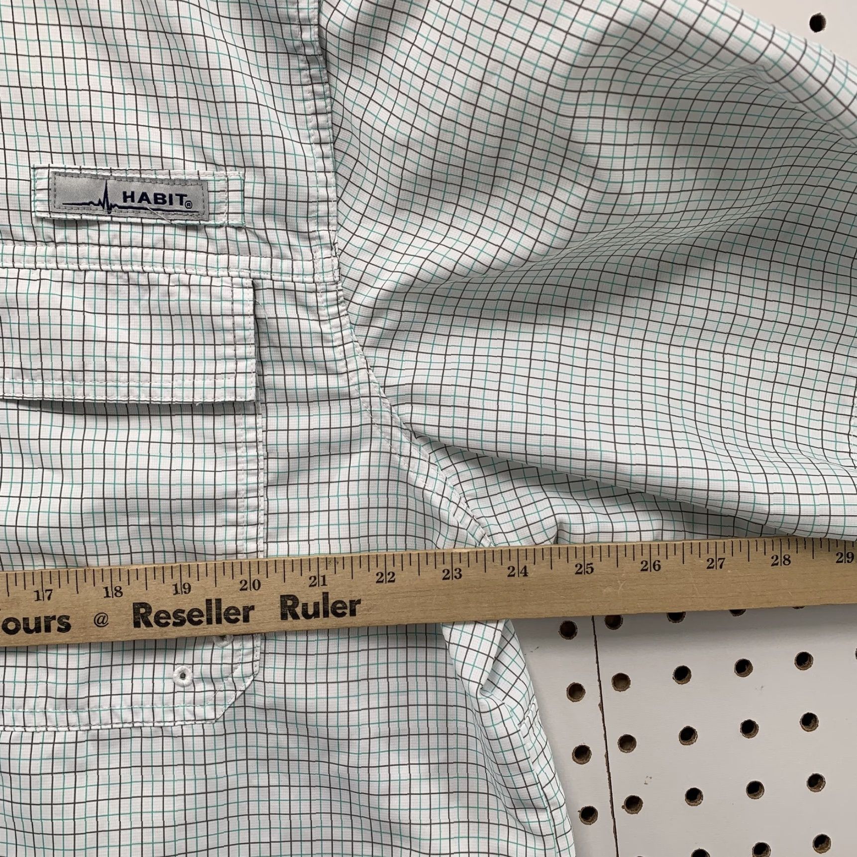 Habitat HABIT Plaid Button-Up Shirt Short Sleeve Men’s Large White Outdoor Casual Shirt Men Size US L / EU 52-54 / 3 - 4 Thumbnail