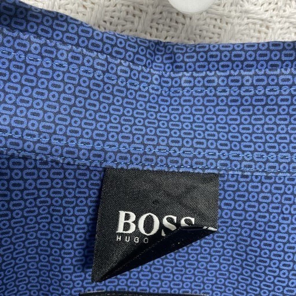Hugo Boss Hugo Boss Slim Fit Stretch Mercedes Logo Button Shirt Men XL Size US XL / EU 56 / 4 - 2 Thumbnail