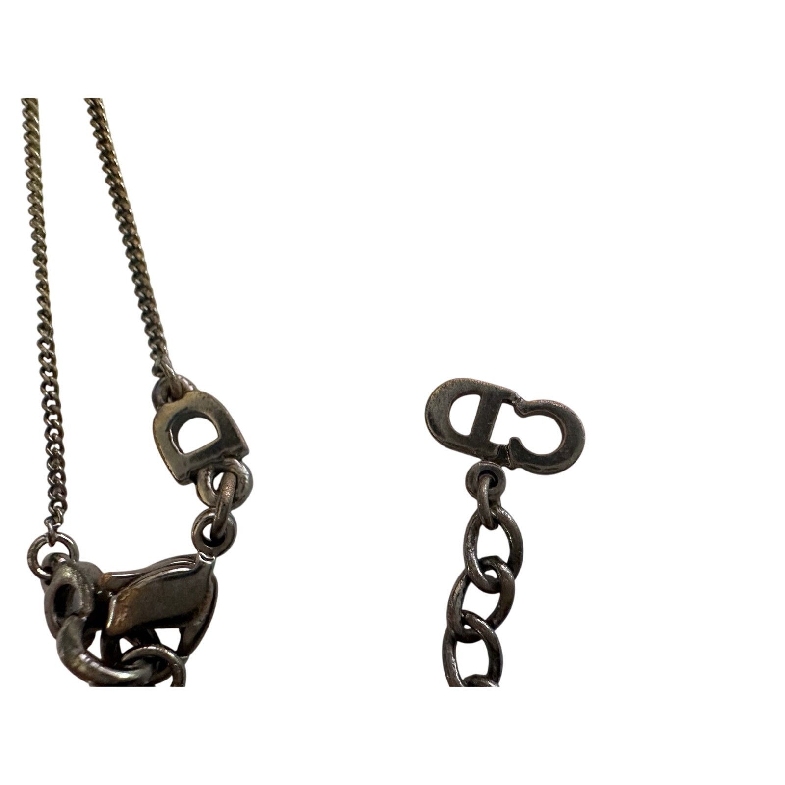 Dior Christian Dior Dog Tag Style Necklace - Gunmetal Size ONE SIZE - 16 Thumbnail
