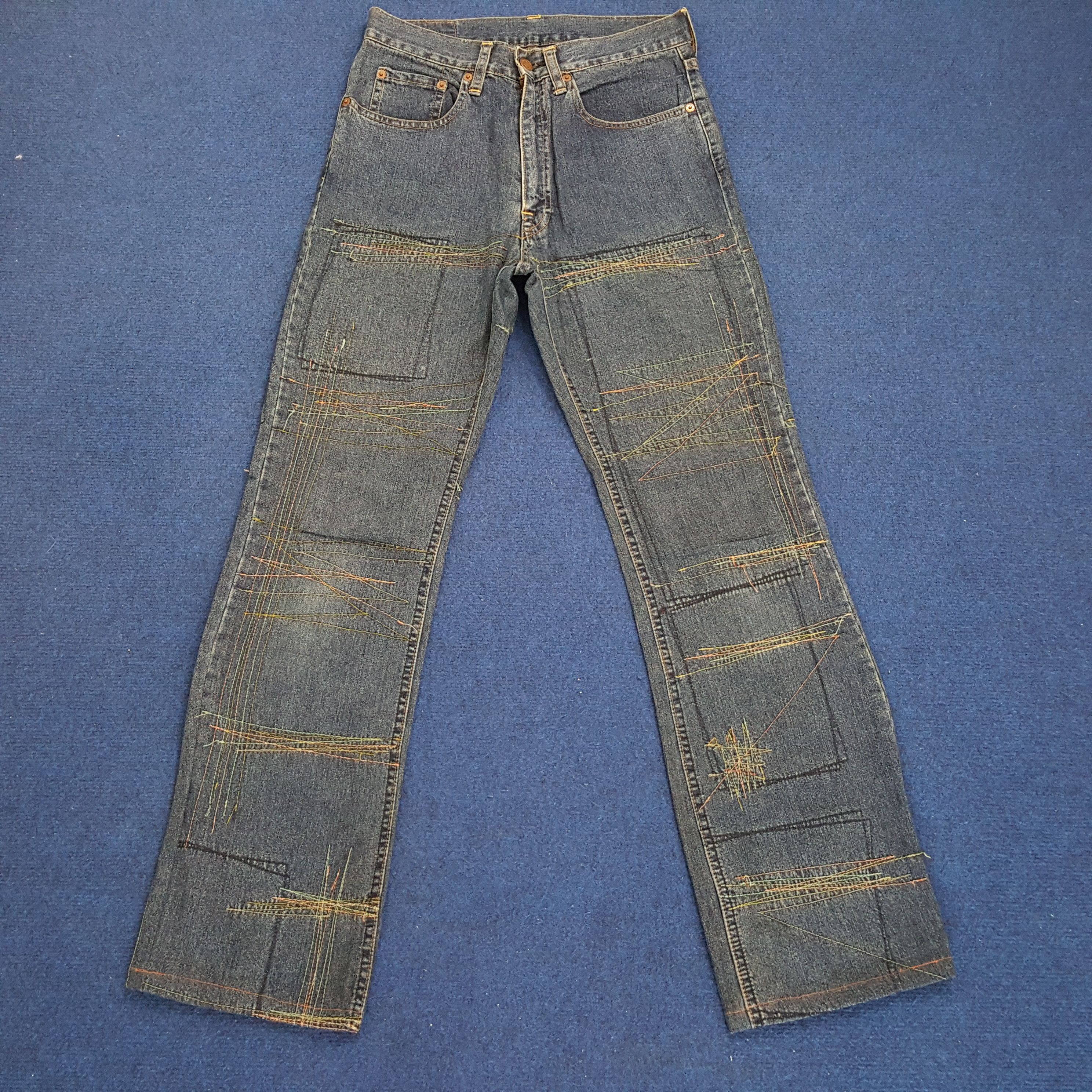 Hysteric Glamour HYSTERIC GLAMOUR Kinky Scratch Stitching Distressed Jeans Size US 28 / EU 44 - 3 Thumbnail
