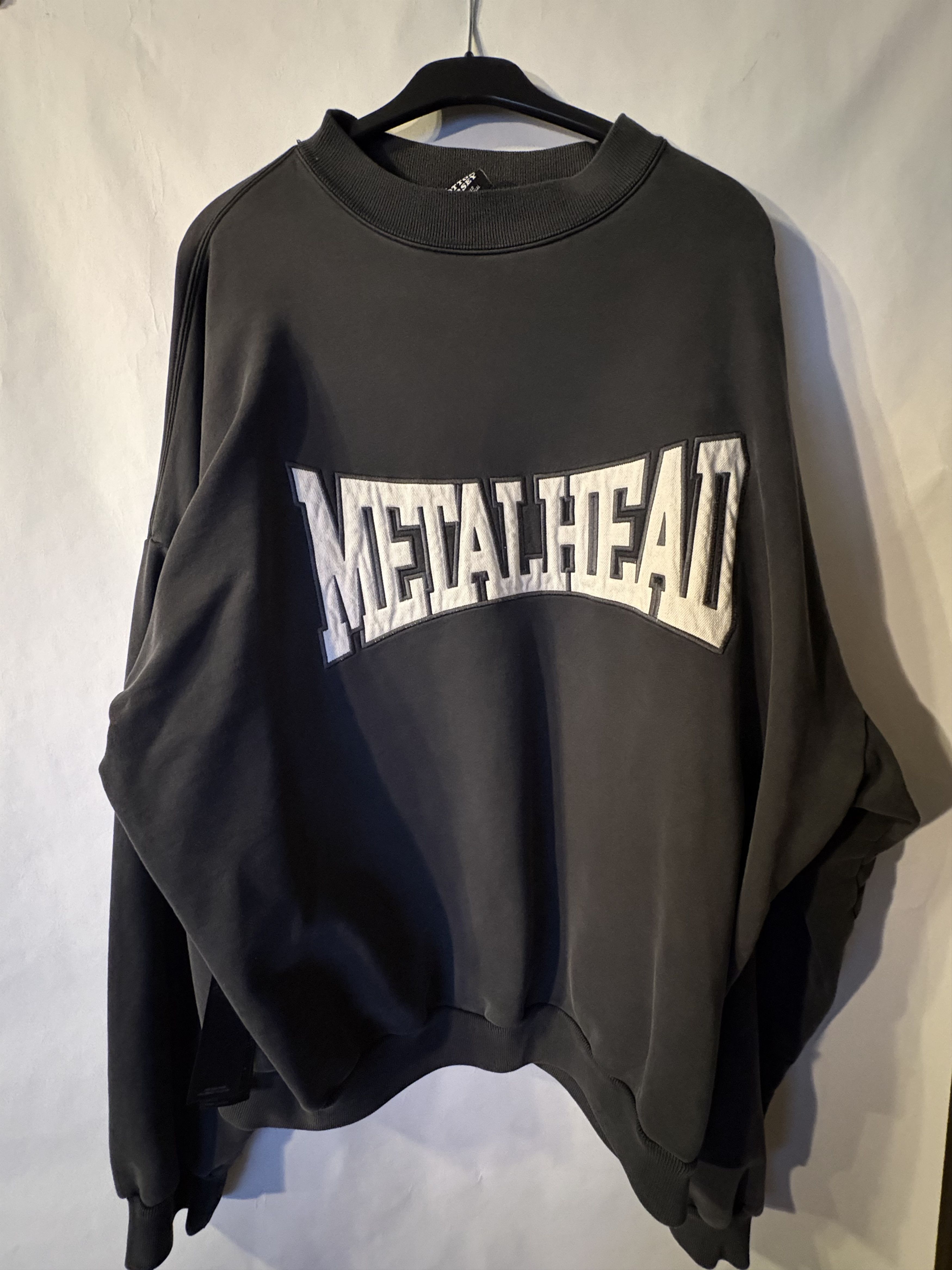 Balenciaga Balenciaga Inside Out Metalhead Sweater Dark Blue Size US XXS / EU 40 - 1 Thumbnail
