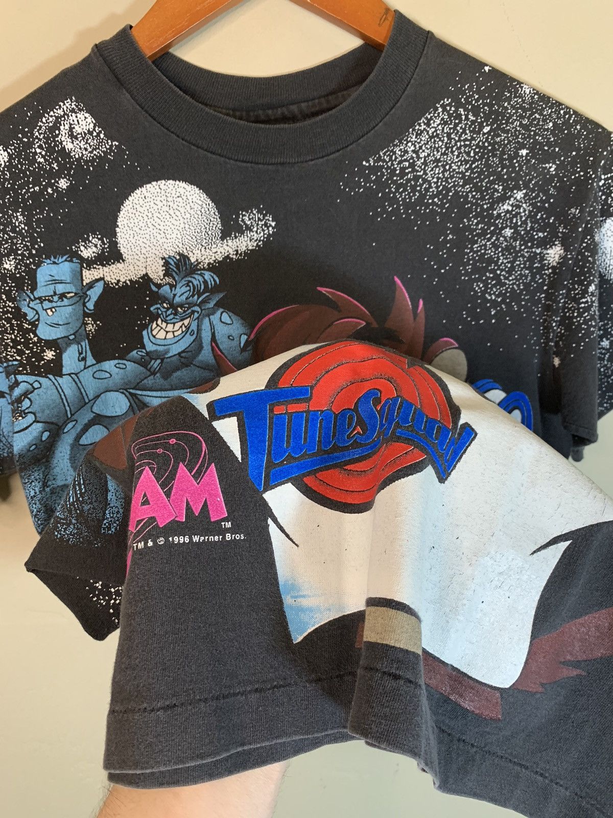 Vintage × Warner Bros *RARE* Vintage 1996 Space Jam Taz AOP Single Stitch T-Shirt Size US XXS / EU 40 - 6 Thumbnail