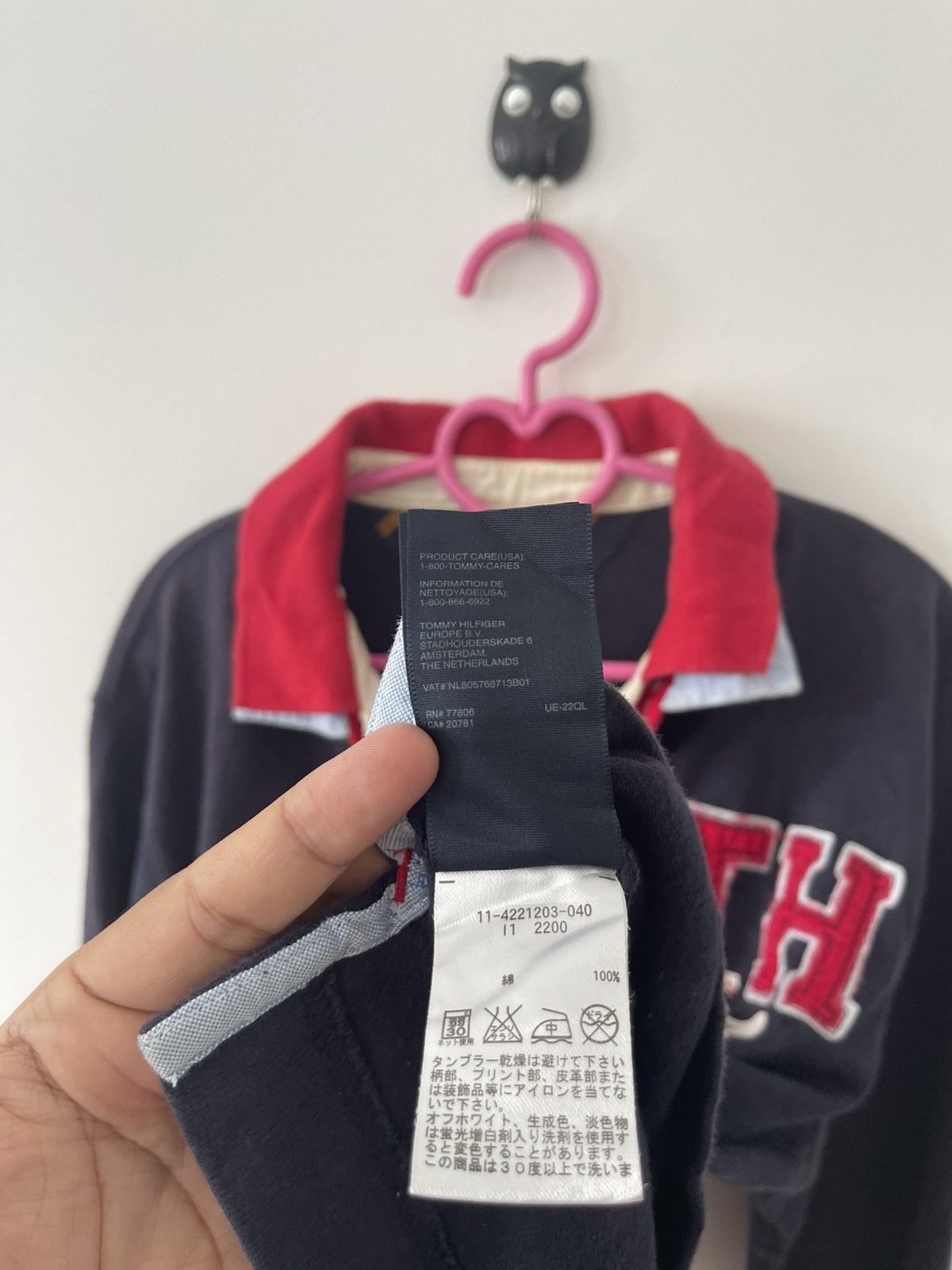Tommy Hilfiger Rare Vintage TOMMY HILFIGER TH54 Spell Out Double Colar Polo Size US M / EU 48-50 / 2 - 12 Thumbnail