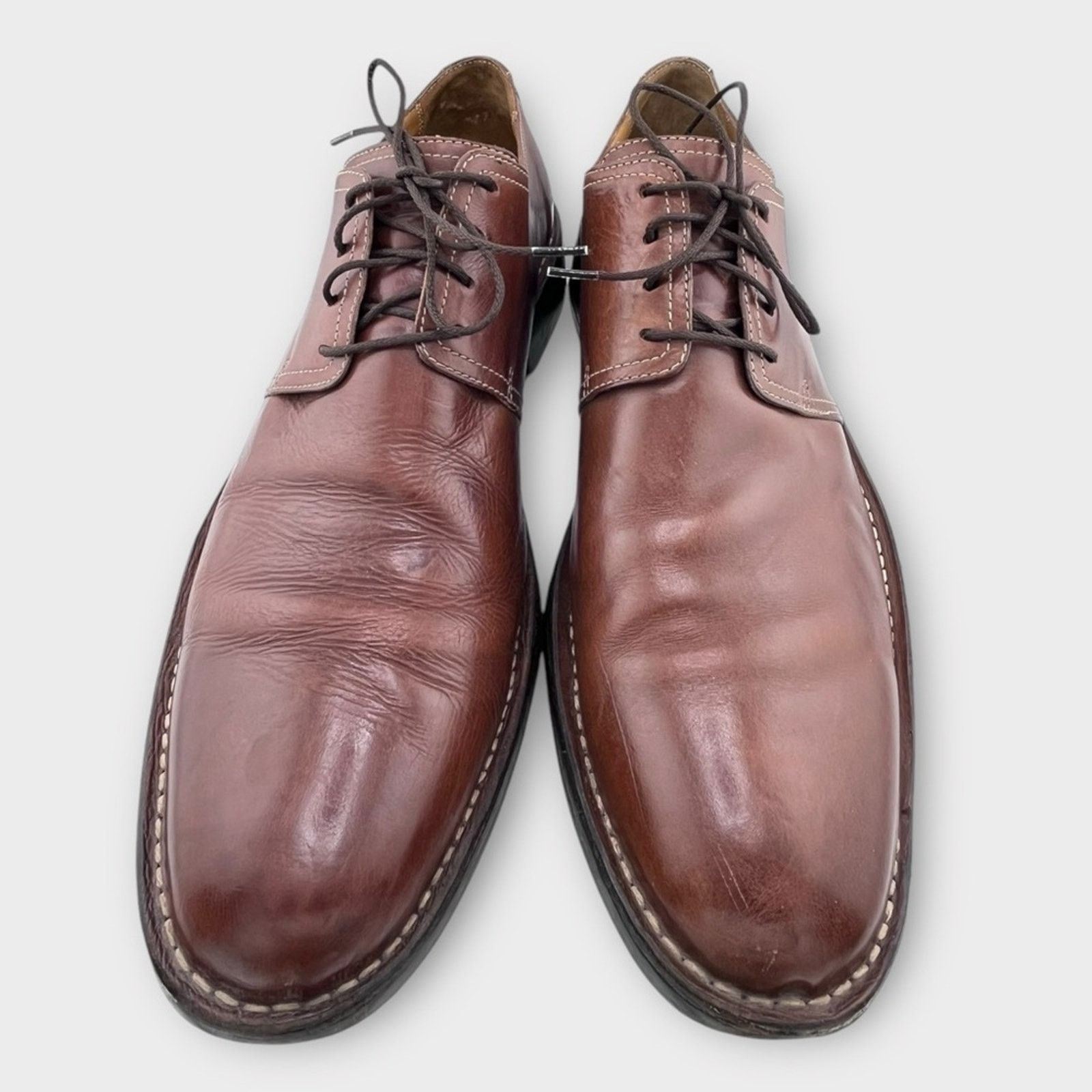 Cole Haan COLE HAAN men’s brown leather tie Oxford shoes size 13 Size US 13 / EU 46 - 2 Thumbnail