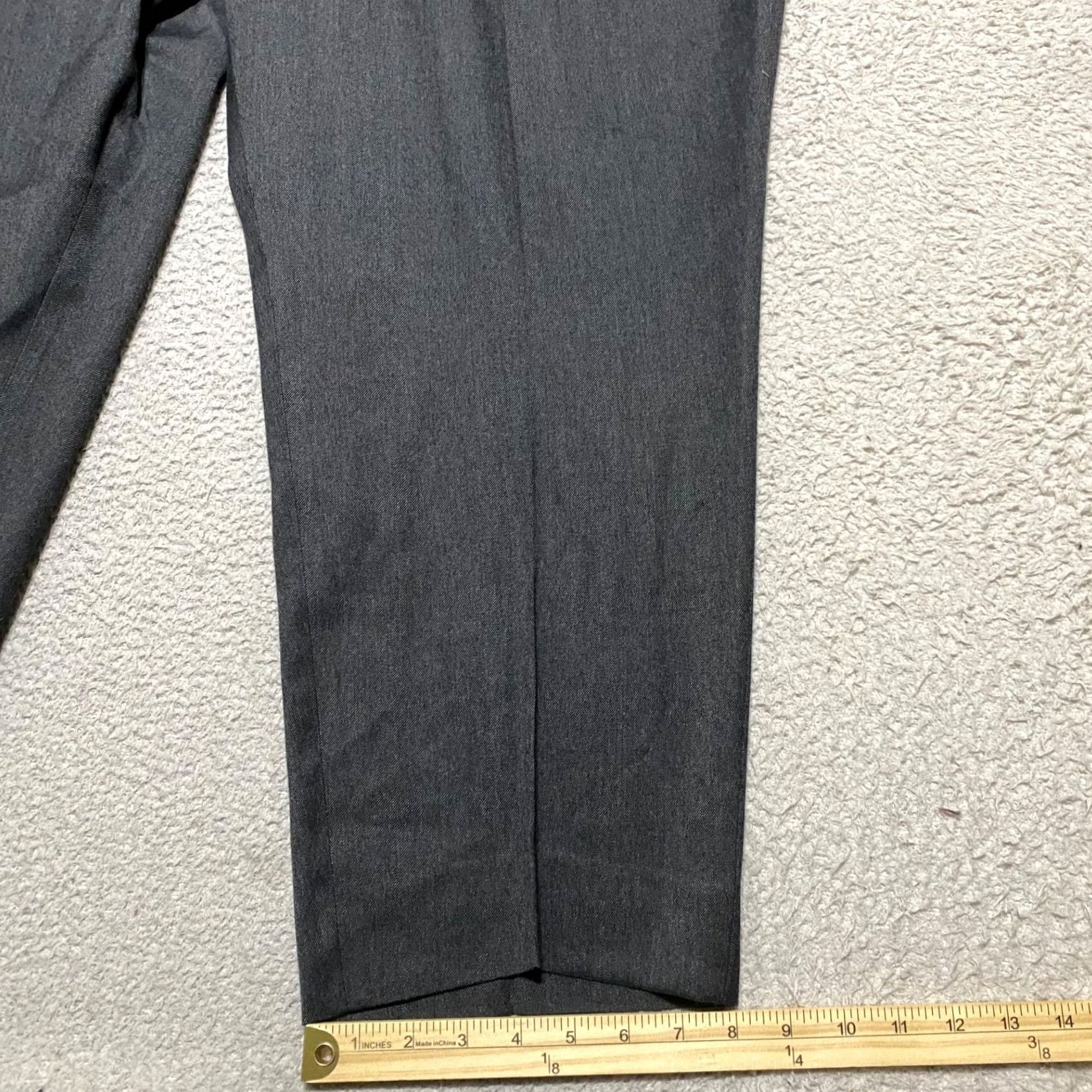 Ralph Lauren Lauren Ralph Lauren Mens Pants Dress Flat Front Gray 52x28 Straight Waist 50 Inseam 26 Regular Front Pocket Zipper Button Polyester Spandex Rayon Size US 36 / EU 52 - 5 Thumbnail