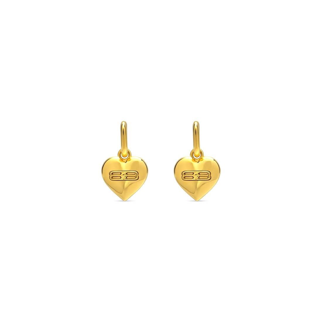 Balenciaga o1mt1gz1224 Size: OS / BB Icon Heart Earrings in Gold Size ONE SIZE - 1 Thumbnail