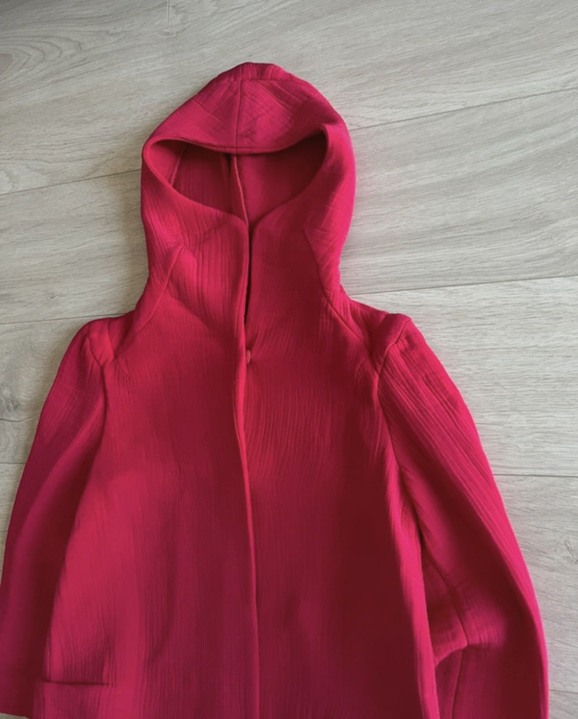 Marni Marni Pleated Silk Blend Hot Pink Hooded Jacket Size M / US 6-8 / IT 42-44 - 2 Thumbnail