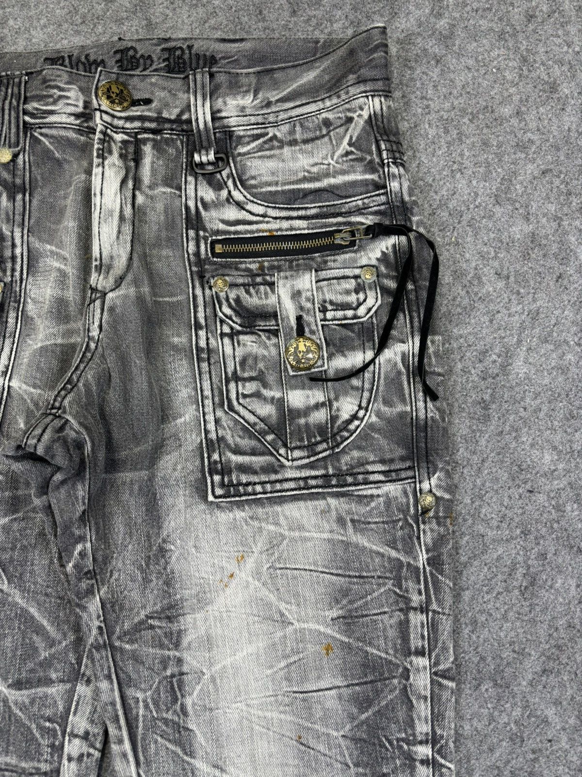 Japanese Brand 💥Super Flare💥Blow By Blue Insane Fades Flare Denim F923 Size US 33 - 3 Thumbnail