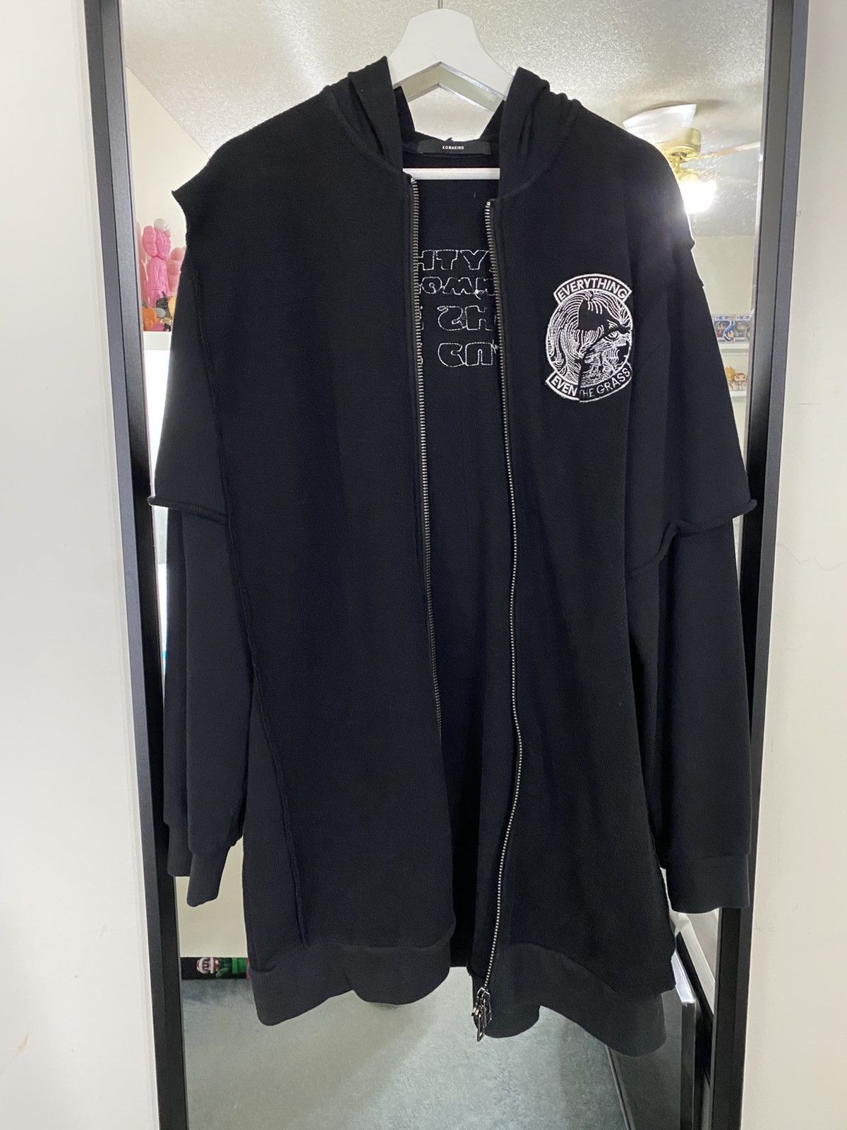 KOMAKINO Komakino Black Grass Layered Fleece Hoodie AW19 Size US S / EU 44-46 / 1 - 5 Thumbnail