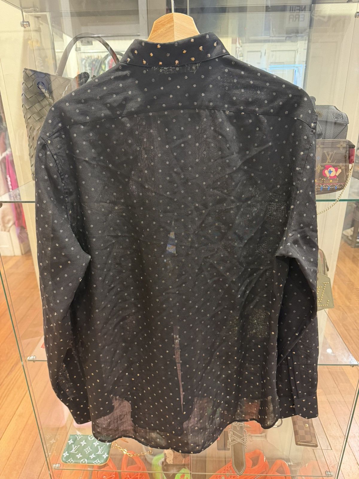 Saint Laurent Paris Saint Laurent Polka Dot Button Up - Black Size US M / EU 48-50 / 2 - 2 Thumbnail
