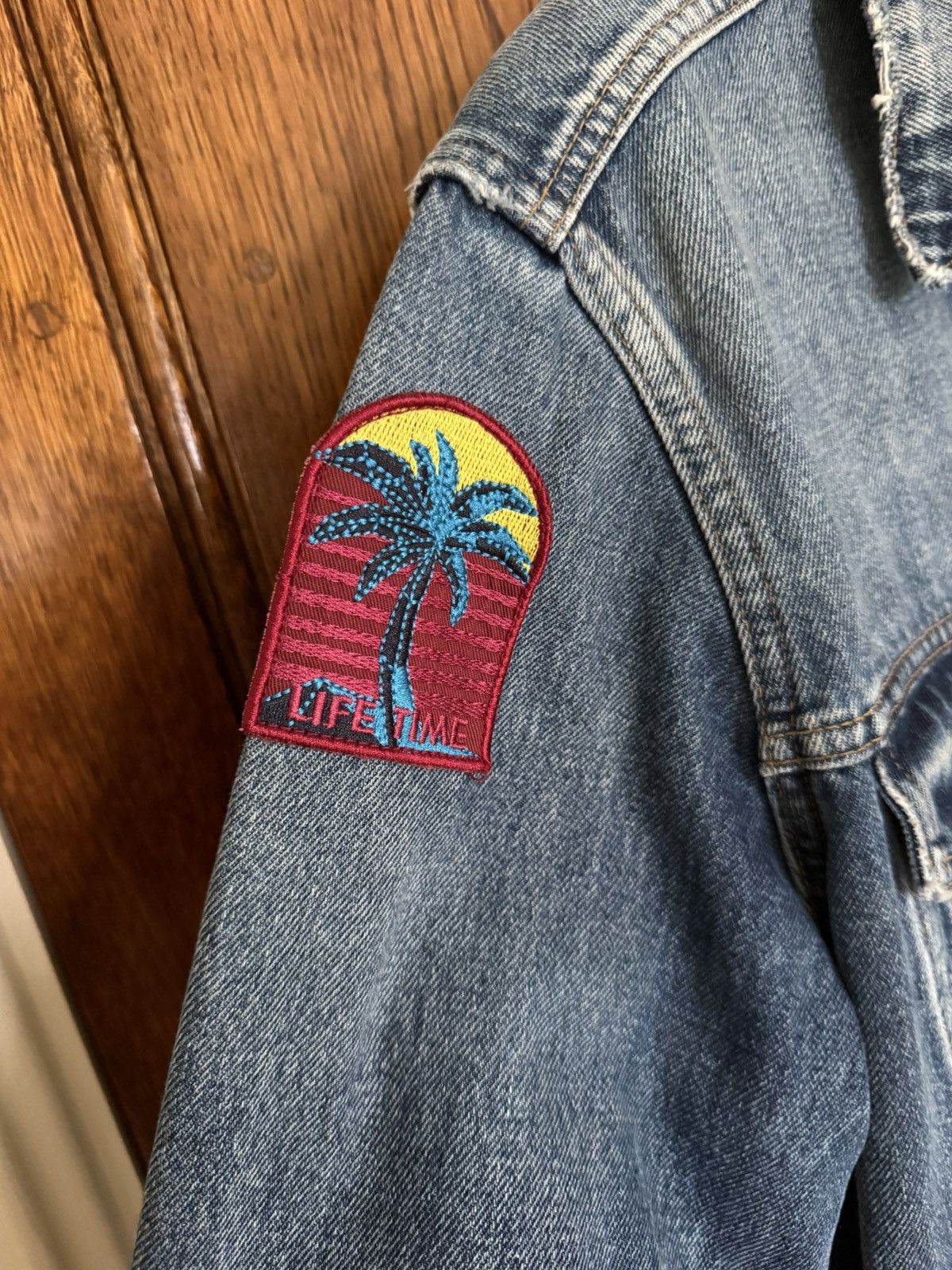 Saint Laurent Paris SS16 Saint Laurent Hedi Slimane palm tree denim jacket XL Size US XL / EU 56 / 4 - 10 Thumbnail