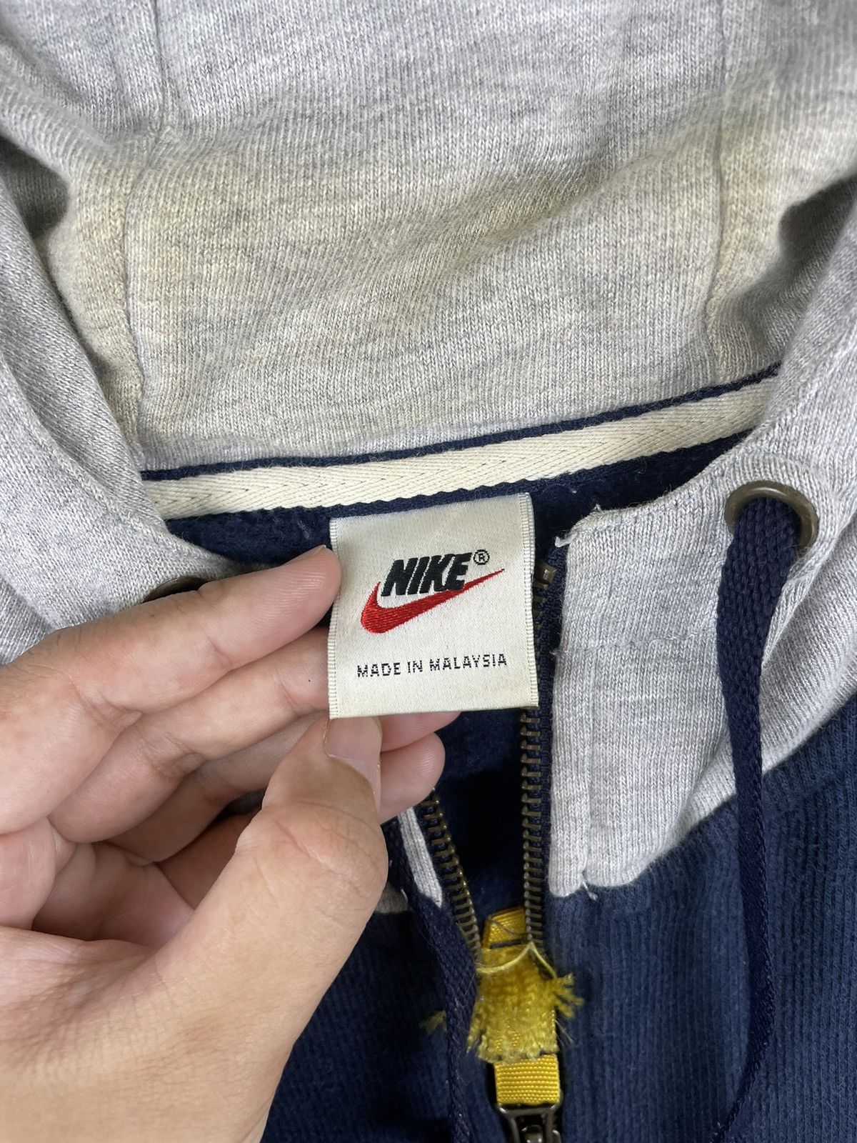 Nike 🔥90s NIKE SINGLE POCKET EMBROIDERY SWOOSH ZIPPER HOODIE Size US M / EU 48-50 / 2 - 7 Thumbnail