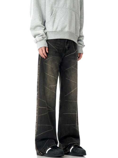 Japanese Brand × Jean Washed high street retro loose handsome casual jeans Size US 32 / EU 48 - 3 Thumbnail
