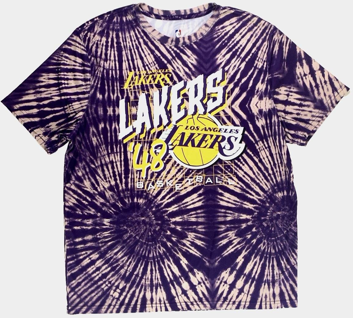 NBA LA Lakers NBA Graphic Tee Tie-Dye Basketball Mens XL Size US XL / EU 56 / 4 - 1 Thumbnail