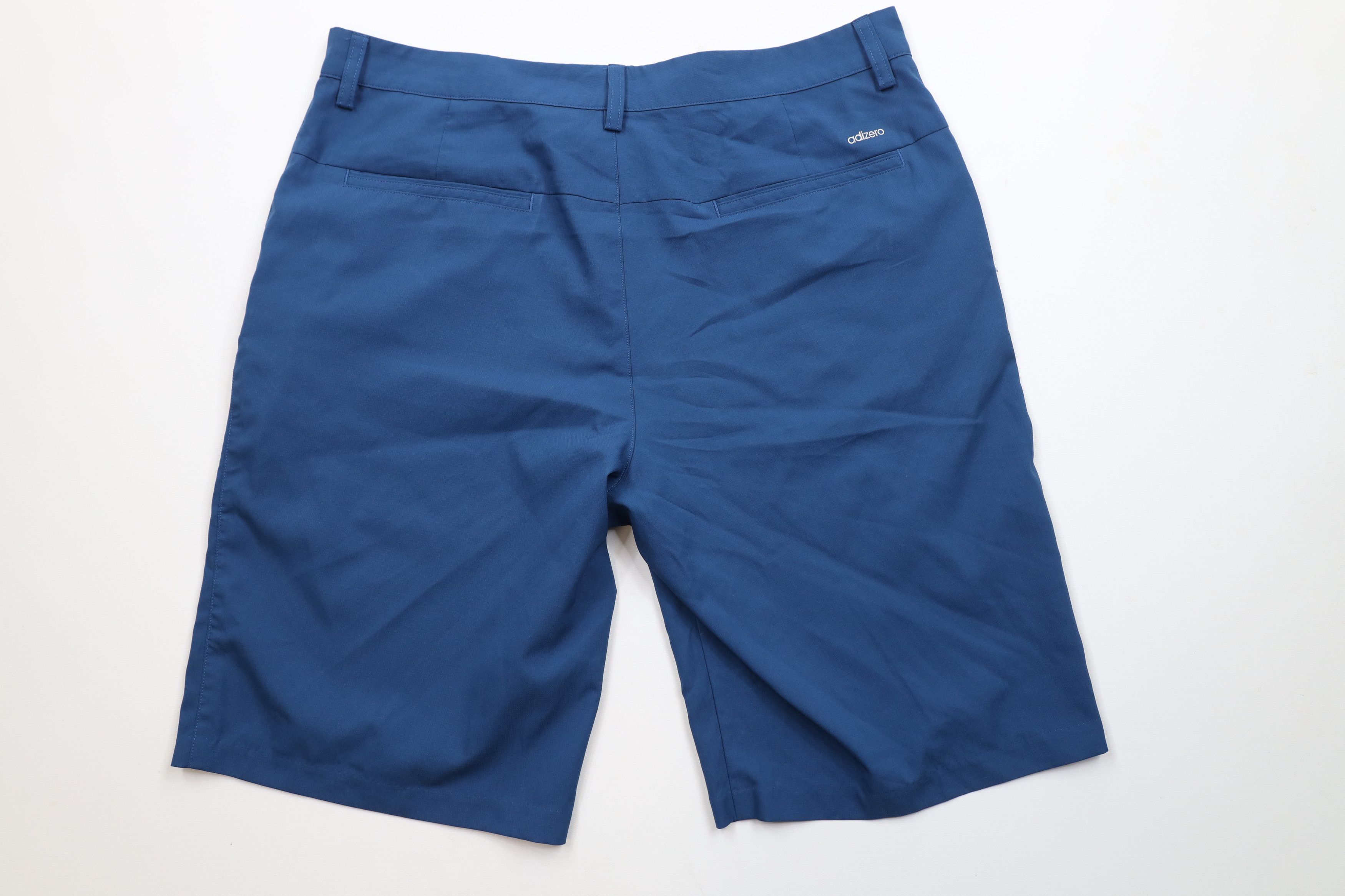 Adidas × Vintage Adidas Golf Adizero Tech Golfing Chino Shorts Blue Polyester Size US 34 / EU 50 - 8 Thumbnail