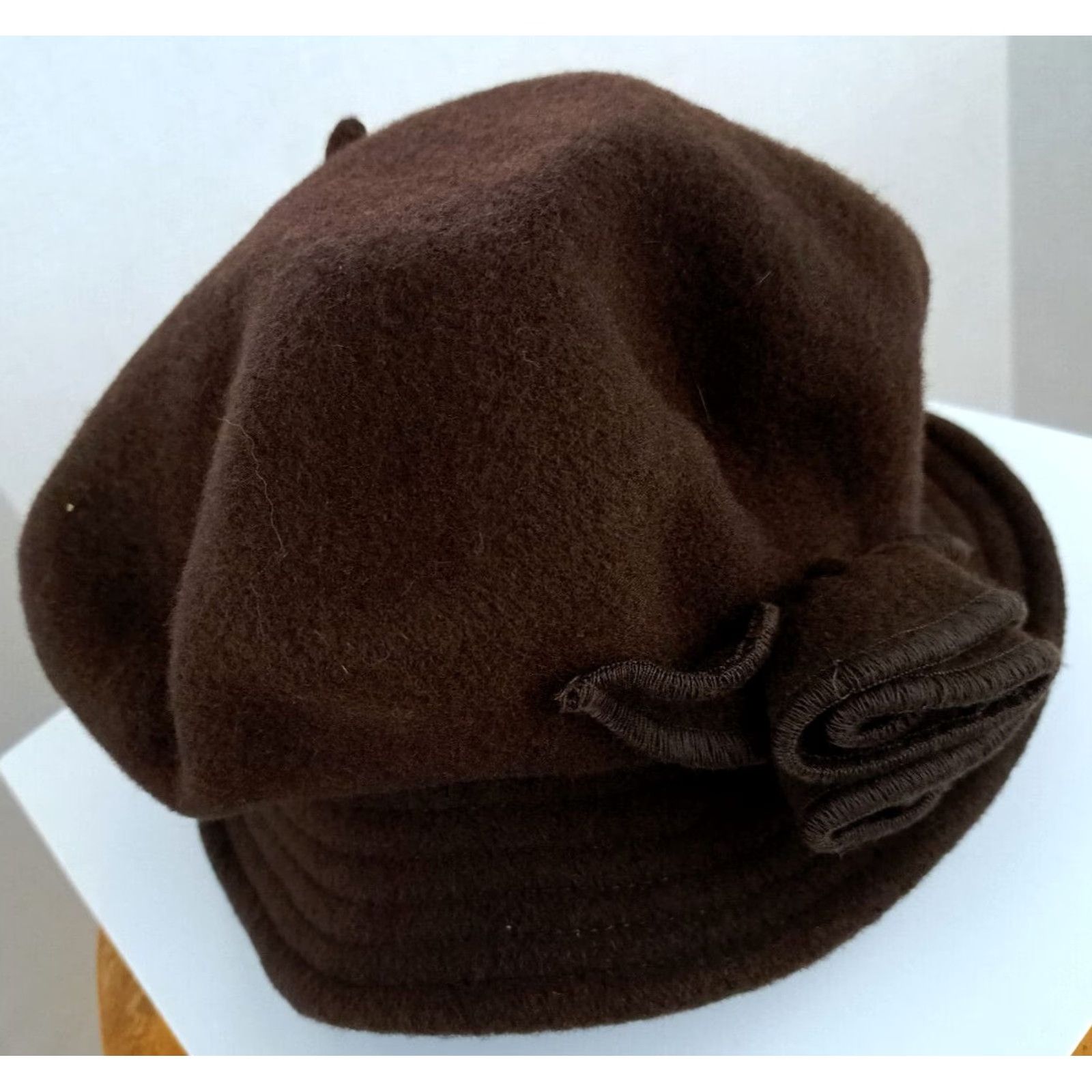 Vintage Toucan Beret Hat Women's Adjustable Brown NWT Hopeless Romantic Sm-Med Size ONE SIZE - 3 Thumbnail