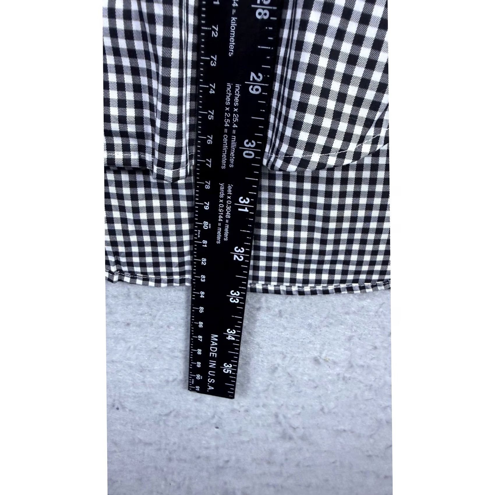 Peter Millar Peter Millar Black Gingham Check Crown Soft Stretch Button Down Shirt Mens M Size US M / EU 48-50 / 2 - 4 Thumbnail