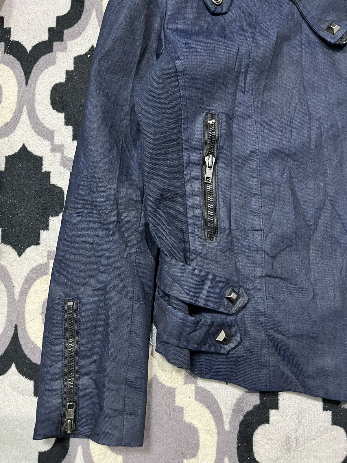 Isamu Katayama Backlash Think about waxed bondage punk jacket Size US M / EU 48-50 / 2 - 6 Thumbnail