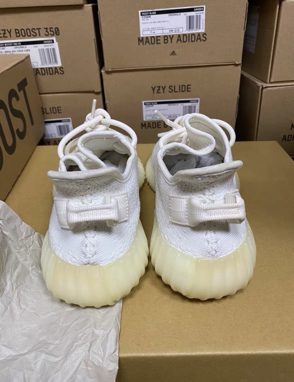 Adidas Adidas Yeezy 350 Cream White K37 Size US 8 / EU 41 - 3 Thumbnail