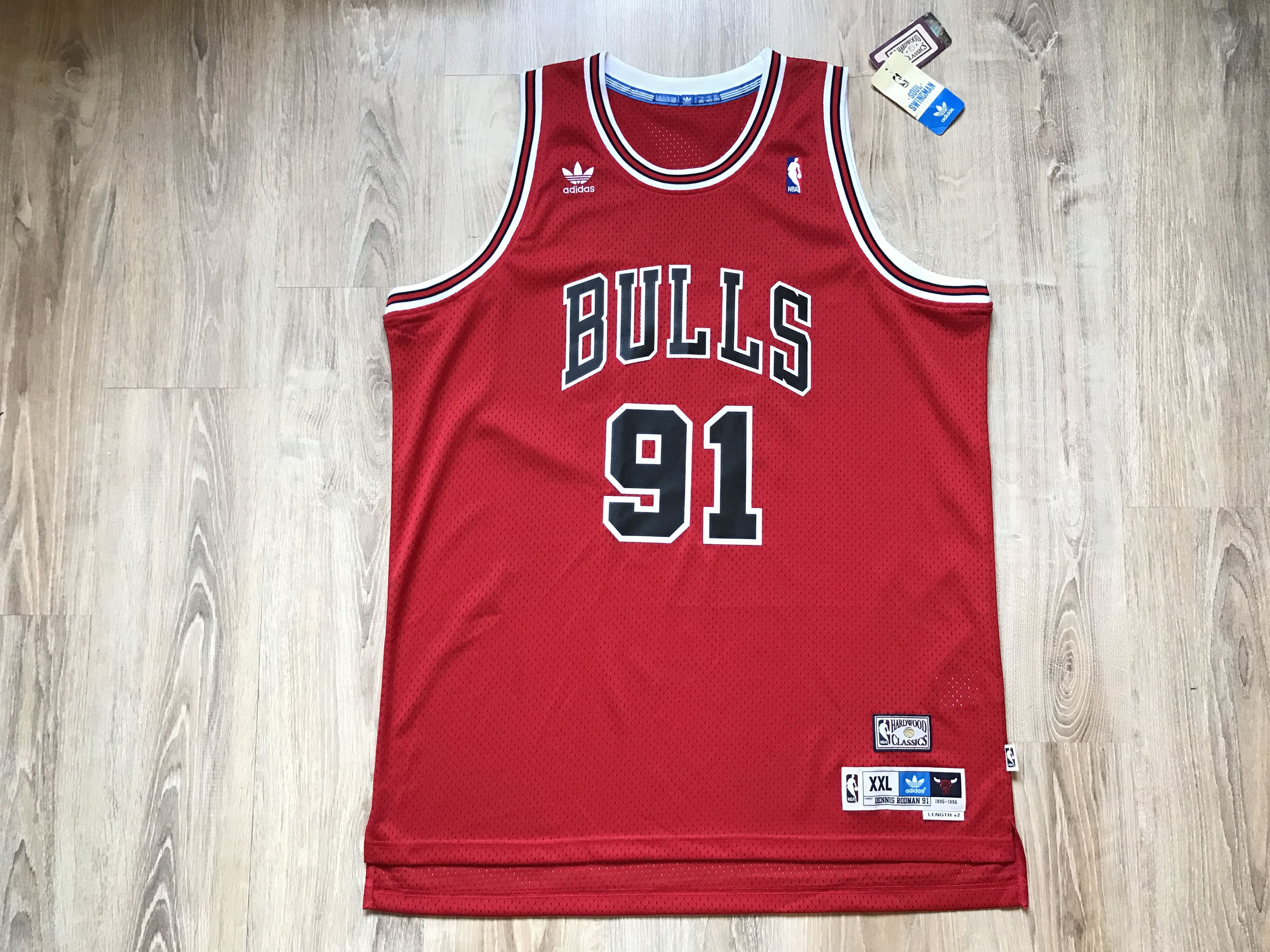 NBA × Vintage Chicago Bulls NBA Dennis Rodman #91 New Vintage Jersey Size US XXL / EU 58 / 5 - 2 Thumbnail