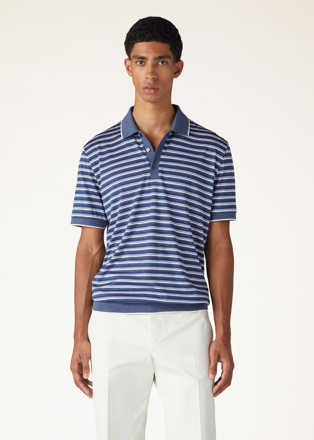 Loro Piana o1w1db10125 FAN8046 Oyashio Polo Shirt in Multicolor Size US XL / EU 56 / 4 - 4 Thumbnail