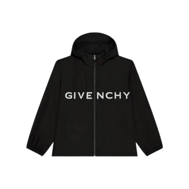 Givenchy Givenchy Black Logo Print Long-Sleeve Jacket Size US L / EU 52-54 / 3 - 1 Thumbnail