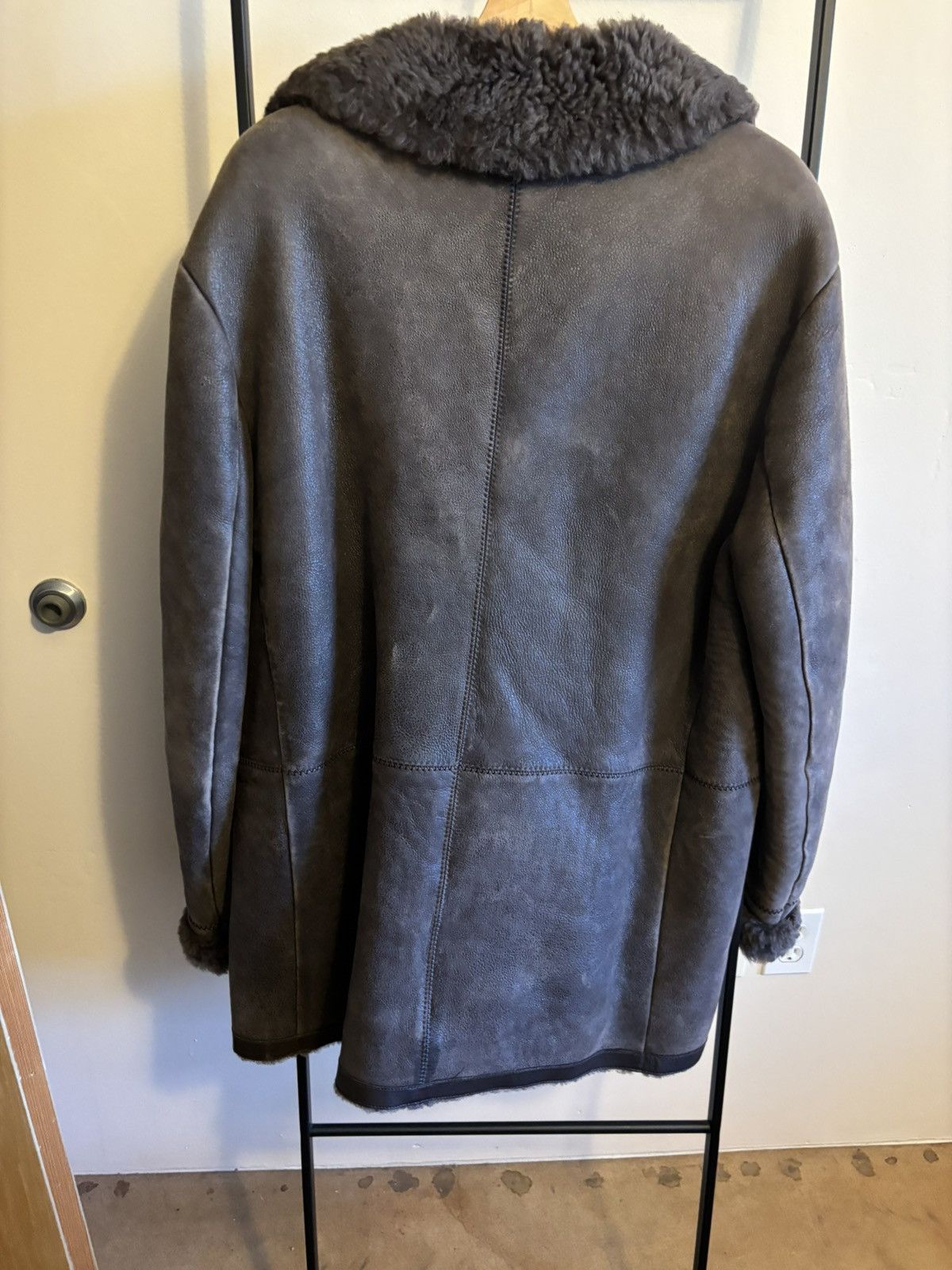 Vince Vince Large Brown Shearling Leather Jacket Size US L / EU 52-54 / 3 - 3 Thumbnail