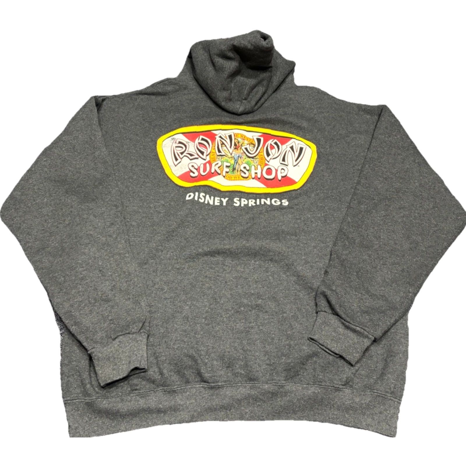 Ron Jon Surf Shop DIsney Springs Ron Jon Hoodie Unisex XL Gray Logo Pullover Crew Neck Hooded Disney Theme Activewear Mens Womens Size XL / US 12-14 / IT 48-50 - 2 Thumbnail