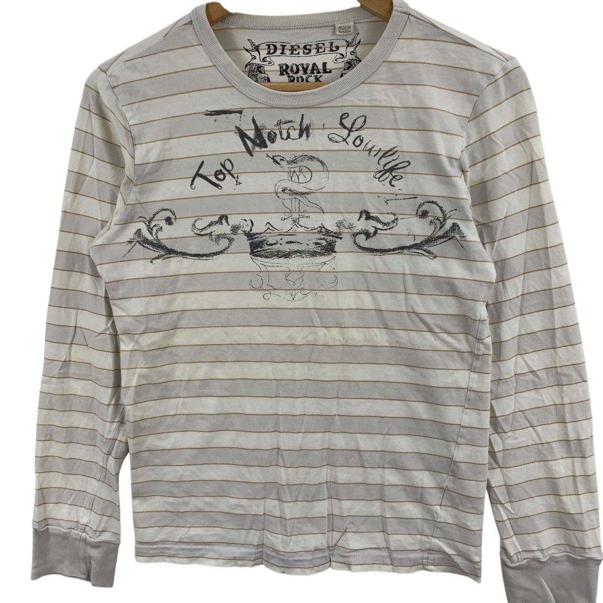 Diesel DIESEL ITALY Royal Rock Top Notch Lowlife Striped Tee Shirt Size S / US 4 / IT 40 - 5 Thumbnail