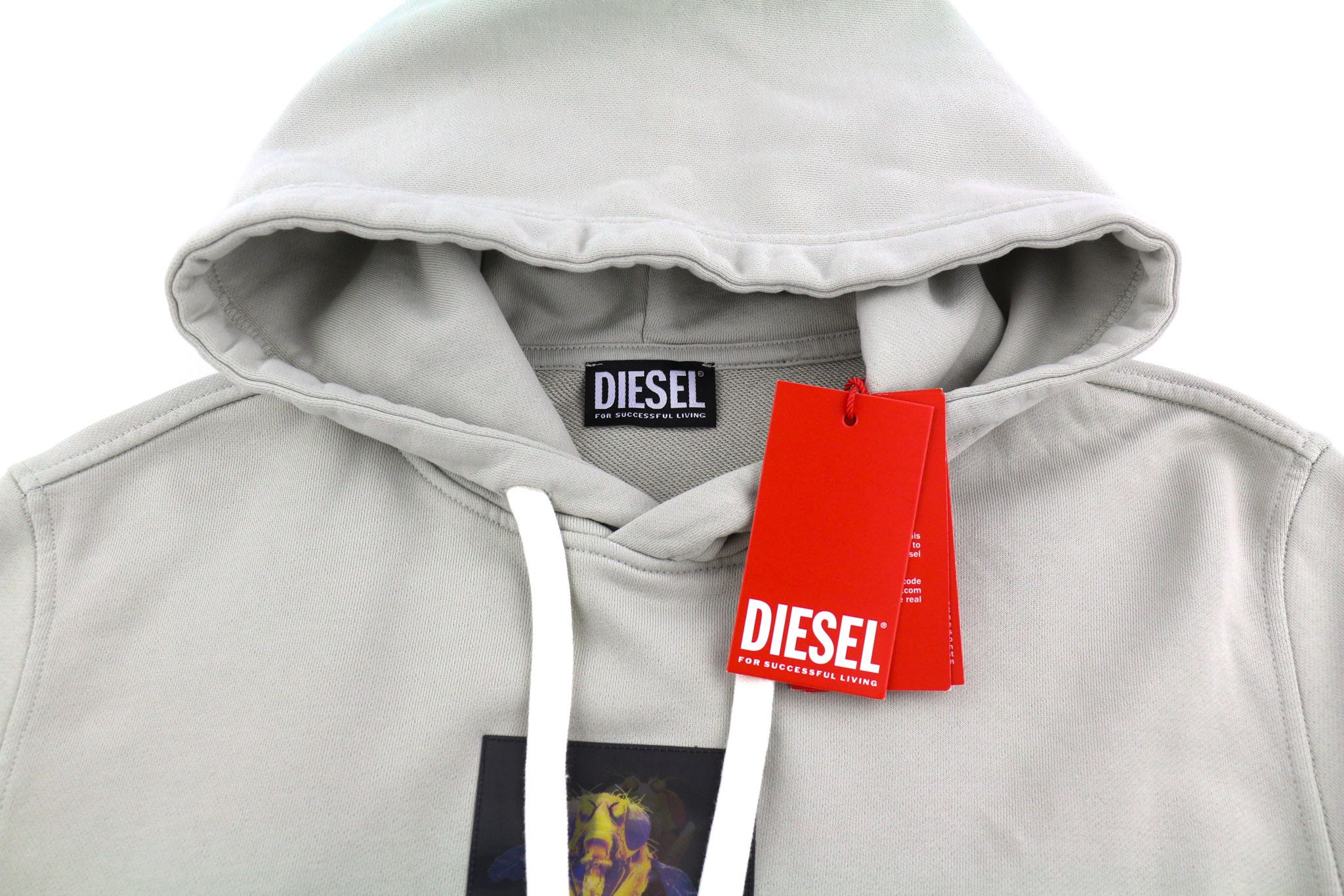 Diesel S-Ginn-Hood-E2 Men Hoodie L Grey Pullover Kangaroo 40110 Size US L / EU 52-54 / 3 - 6 Thumbnail