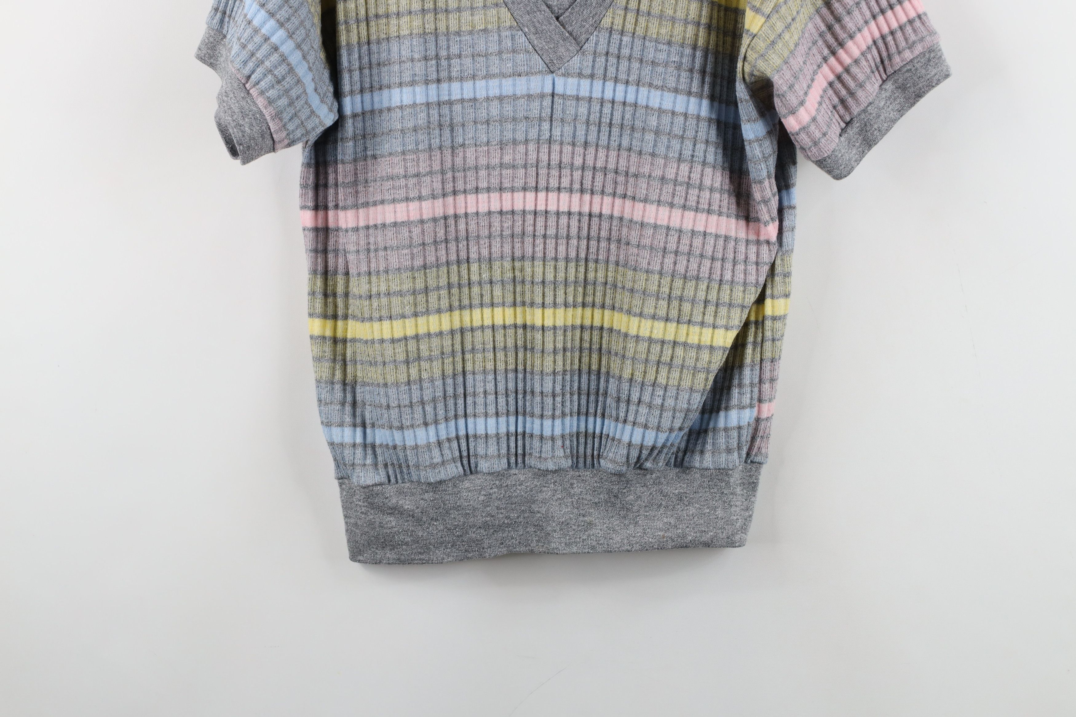 Vintage Vintage 70s Streetwear Ribbed KnitShort Sleeve Sweater USA Size M / US 6-8 / IT 42-44 - 3 Thumbnail
