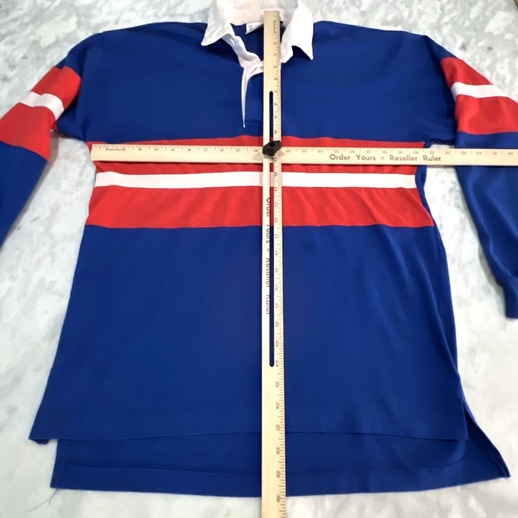 Vintage Vintage TJW Rugby Shirt - Large Collar Stripes Size US L / EU 52-54 / 3 - 7 Thumbnail