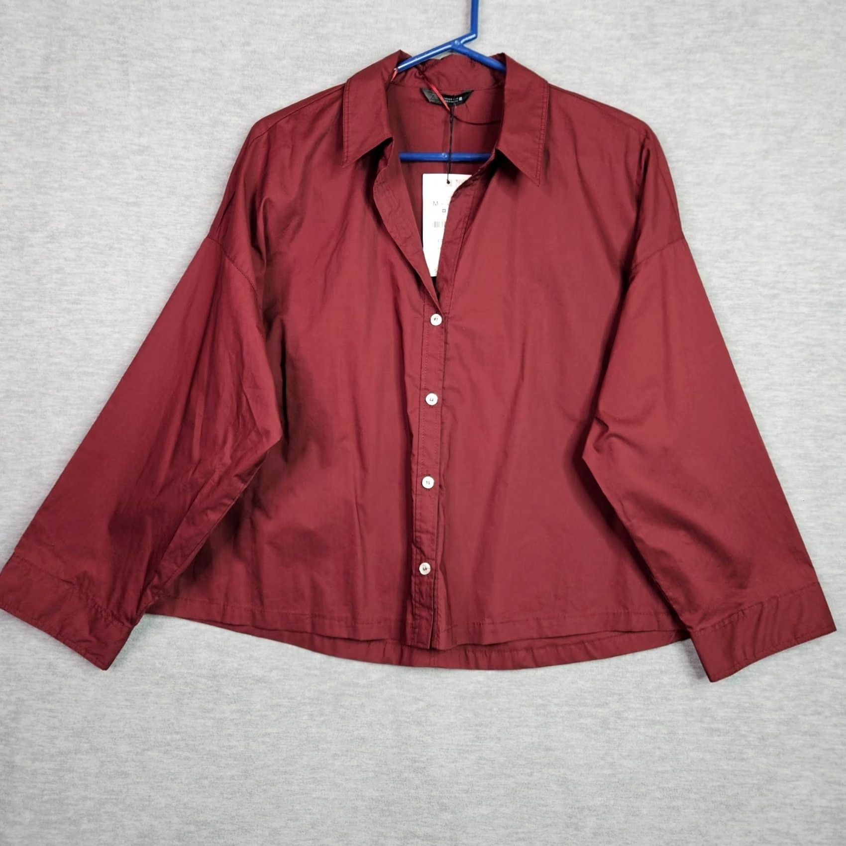 Zara ZARA Button Up Shirt Women Casual Long Sleeve Red Size M Size M / US 6-8 / IT 42-44 - 2 Thumbnail