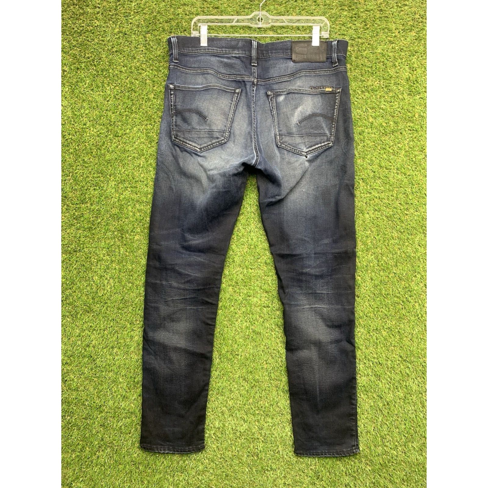 G-Star G Star RAW Jeans Mens 34x32 Blue Arc 3D Slim Thrashed Rockstar Denim Grunge y2k Size US 34 / EU 50 - 2 Thumbnail
