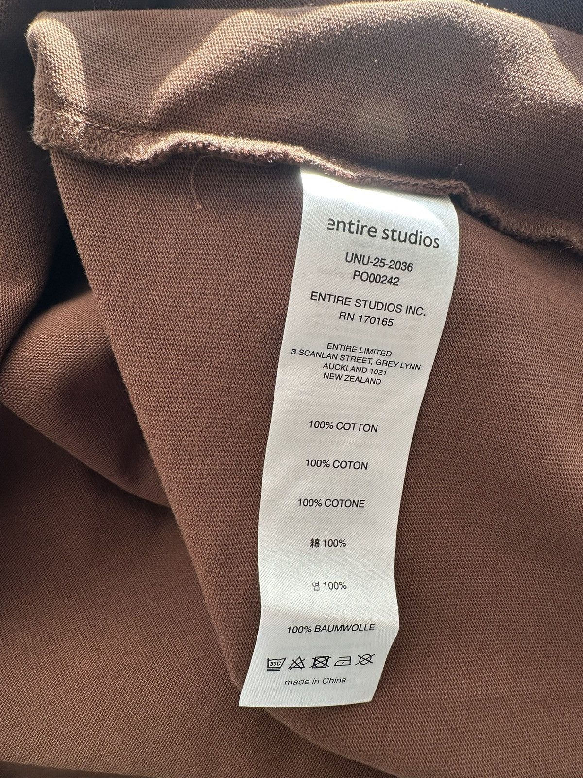 Entire Studios NWT Heavyweight Long Sleeve Tee Brunette Size US L / EU 52-54 / 3 - 5 Thumbnail