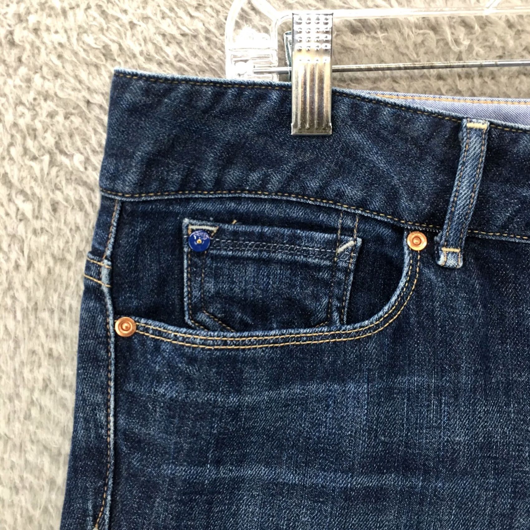 Denime 1960 Perfect Bootcut Jeans Womens 30 Regular Blue Dark Wash Denim Mid Rise Zip Fly Jeans Ladies Menopause? Size 30" / US 8 / IT 44 - 3 Thumbnail