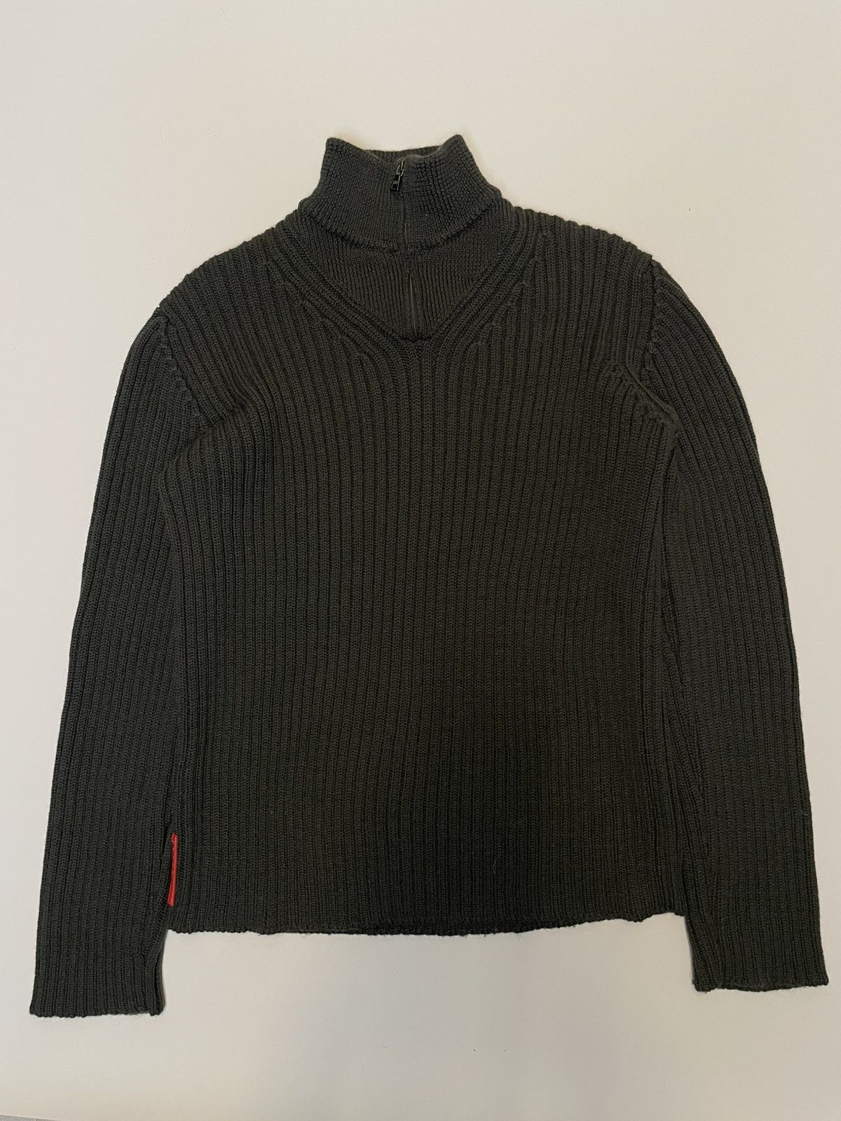 Prada Prada 2000s Wool Zip Sweater Size US L / EU 52-54 / 3 - 1 Thumbnail