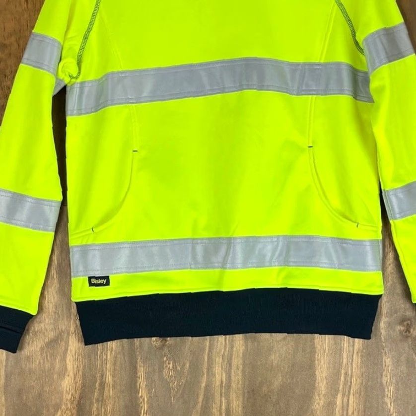 Sisley Bisley Womens Sweatshirt Neon Outdoor Workwear Long Sleeve Cowl Neck Stretch S Yellow Size S / US 4 / IT 40 - 3 Thumbnail