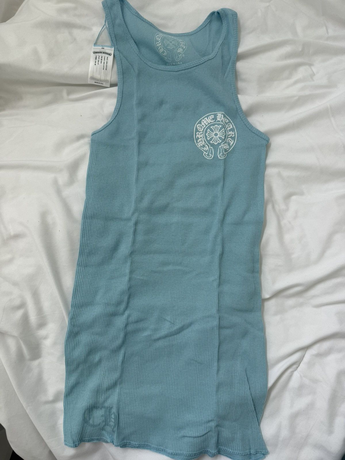 Chrome Hearts Baby Blue Rib Tank Size Small