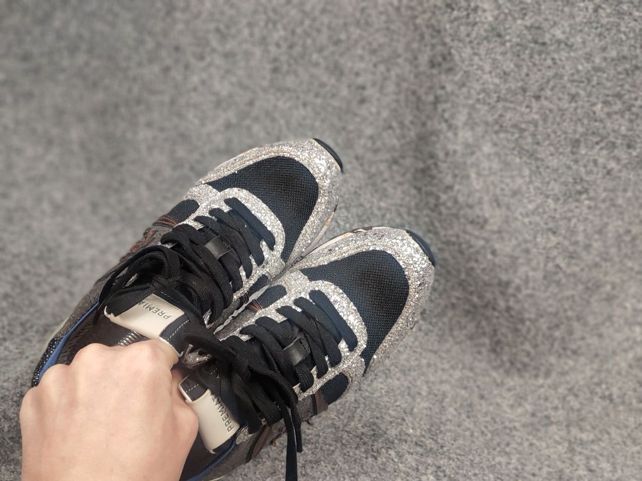 Premiata Premiata Italy Design Diane glitter toe sneakers Leather Size US 7 / IT 37 - 13 Thumbnail