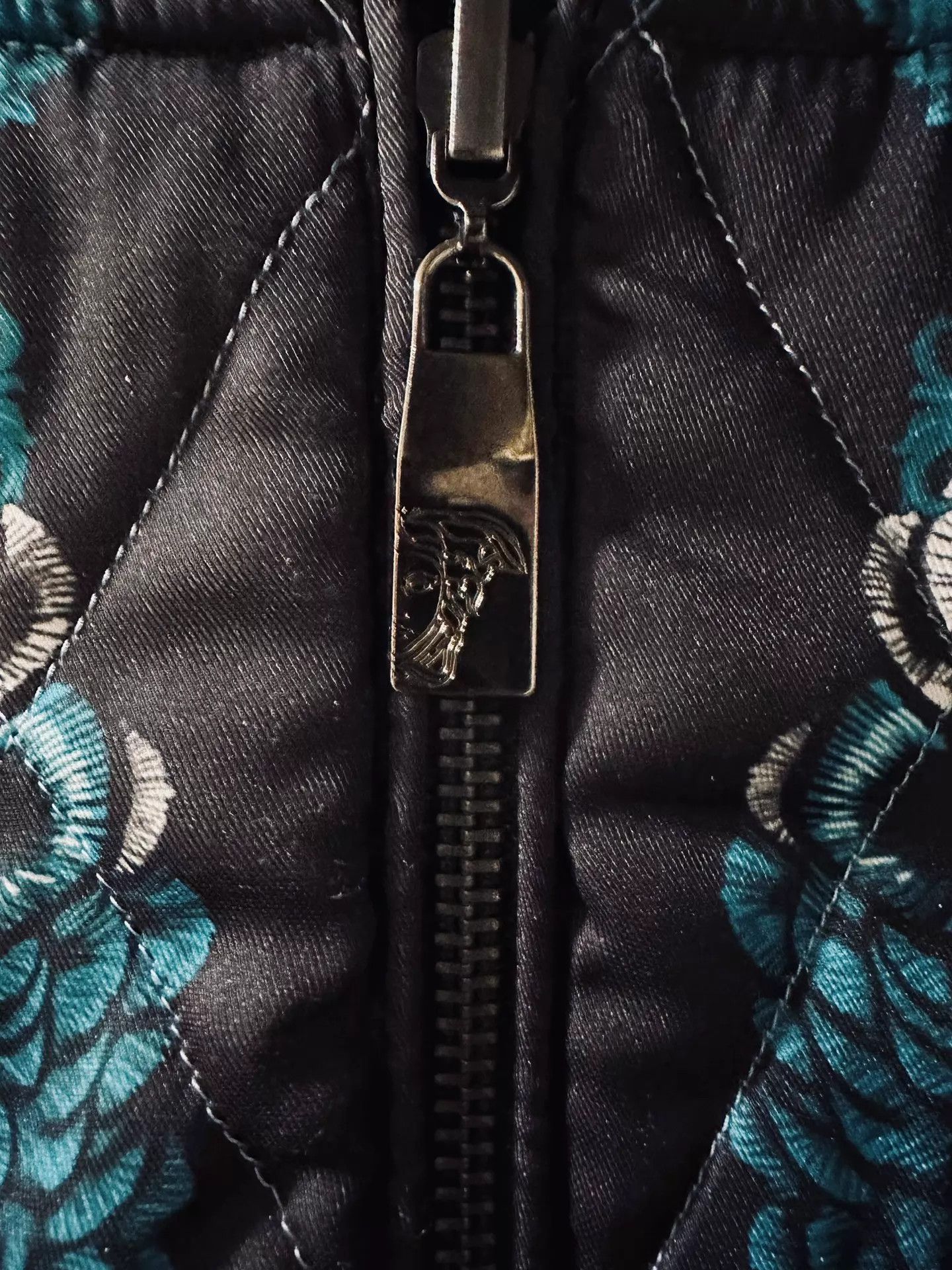 Versace Versace Baroque Blue Gold Double-Faced Padded Jacket S Size US S / EU 44-46 / 1 - 5 Thumbnail