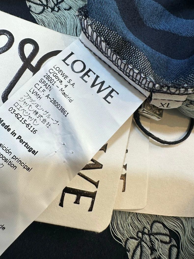 Loewe LOEWE Blue patchwork men's shirt Size US XL / EU 56 / 4 - 4 Thumbnail