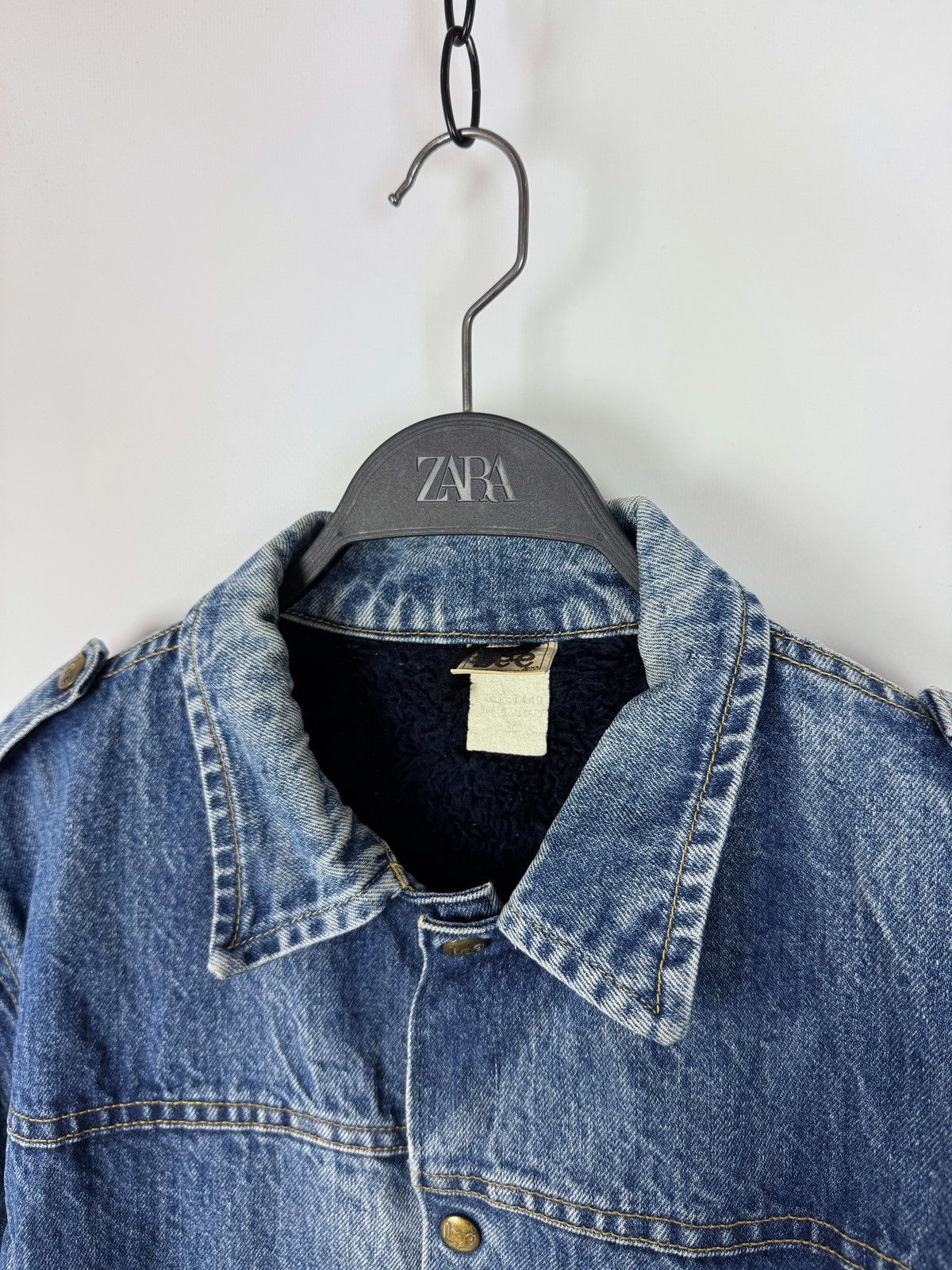Lee 80’s Vintage Lee Roper Washed Denim Sherpa Jacket Size US L / EU 52-54 / 3 - 7 Thumbnail
