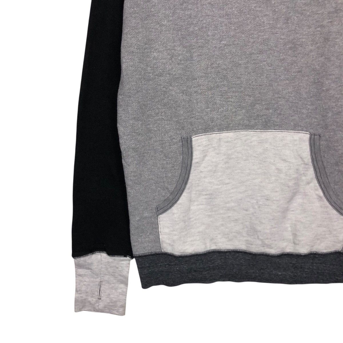 Hysteric Glamour 📌Rich Grey Two Tone Hoodie Pull Over Biker Gym Master Size US L / EU 52-54 / 3 - 5 Thumbnail