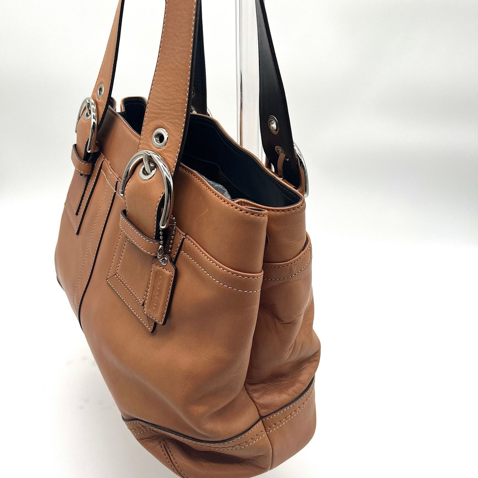 Coach COACH Soho Leather Satchel, Large Buckles Size ONE SIZE - 5 Thumbnail