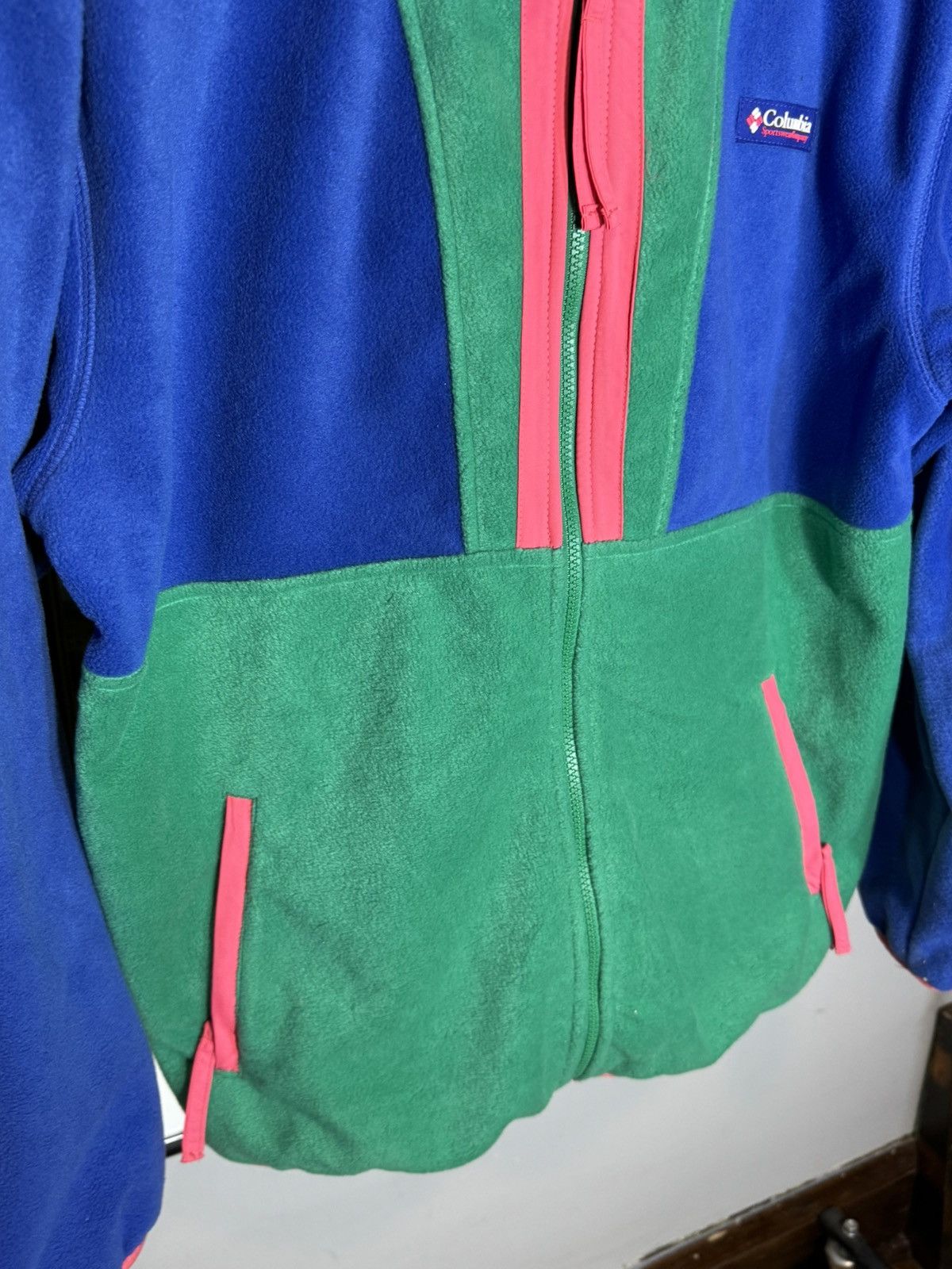 Columbia Colombia Back Bowl Neon Zip Up Fleece Size US L / EU 52-54 / 3 - 4 Thumbnail