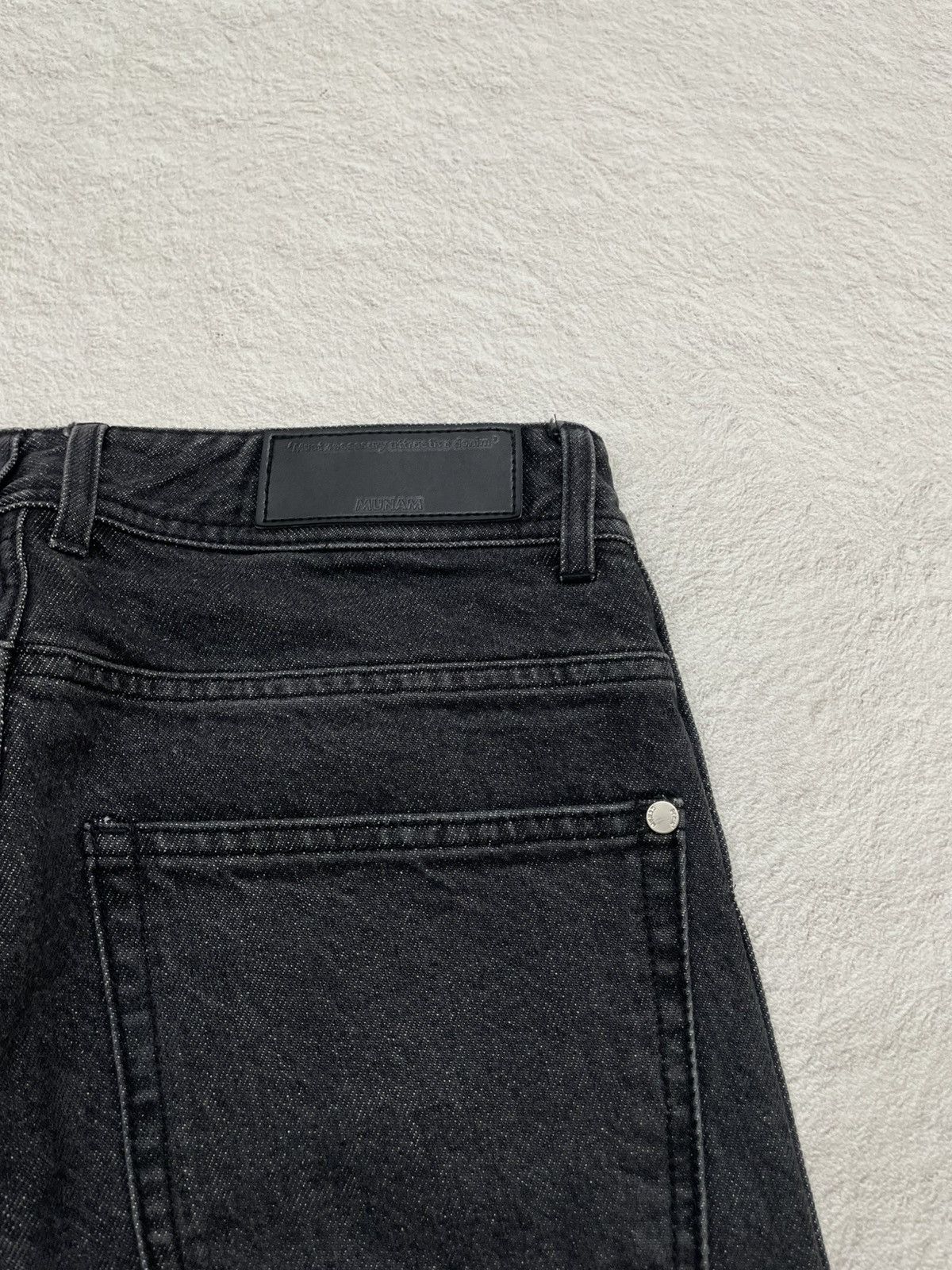 Japanese Brand 2000s Munam Bit Buttom Washed Black Jeans Size US 30 / EU 46 - 7 Thumbnail