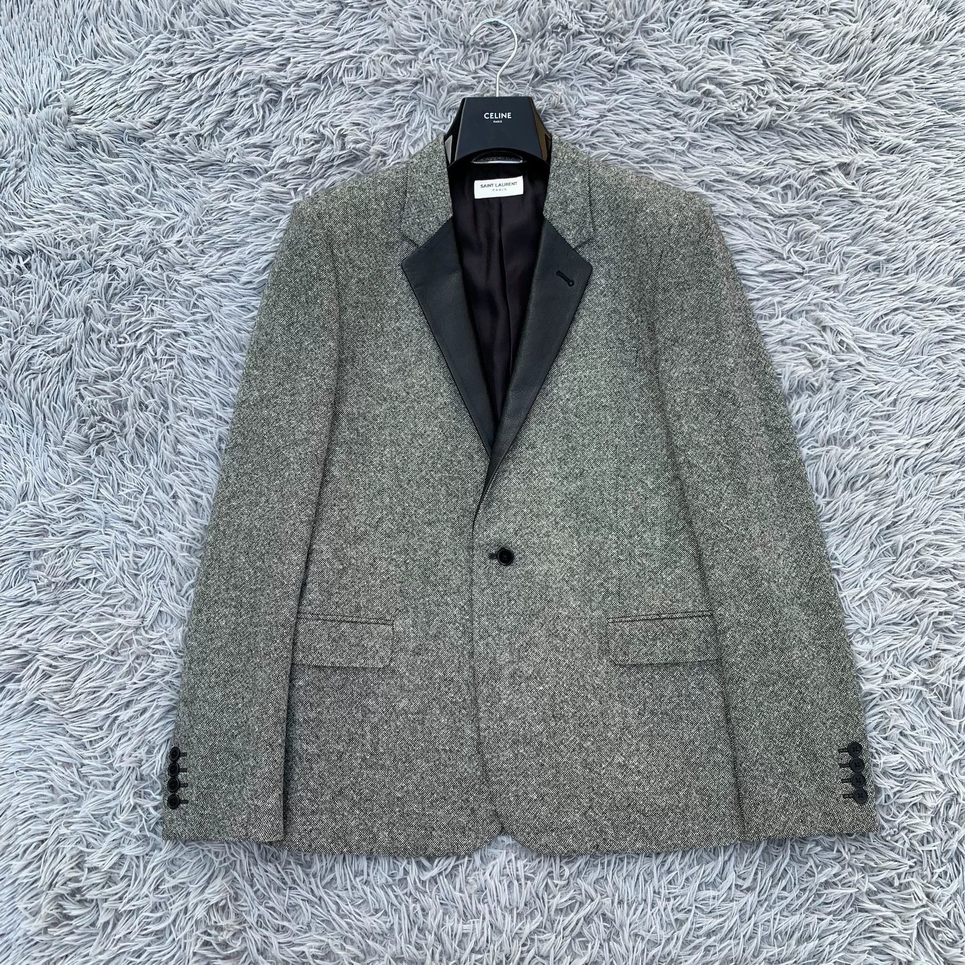 Saint Laurent Paris Saint Laurent 13FW Wool Leather Suit Size US L / EU 52-54 / 3 - 1 Thumbnail